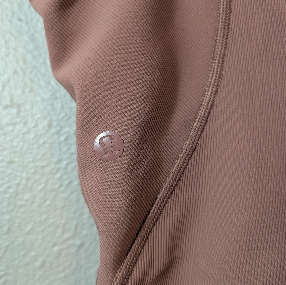 Lululemon Ribbed Contoured Yoga Unitard 6" Length Spiced Chai - Picture 6 of 7